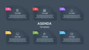 Agenda Infographics Template Dark