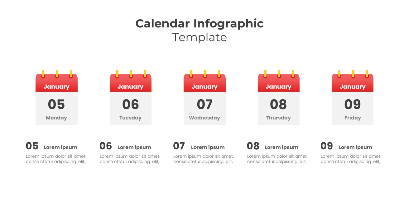 Calendar Infographic Presentation Template SlideBazaar