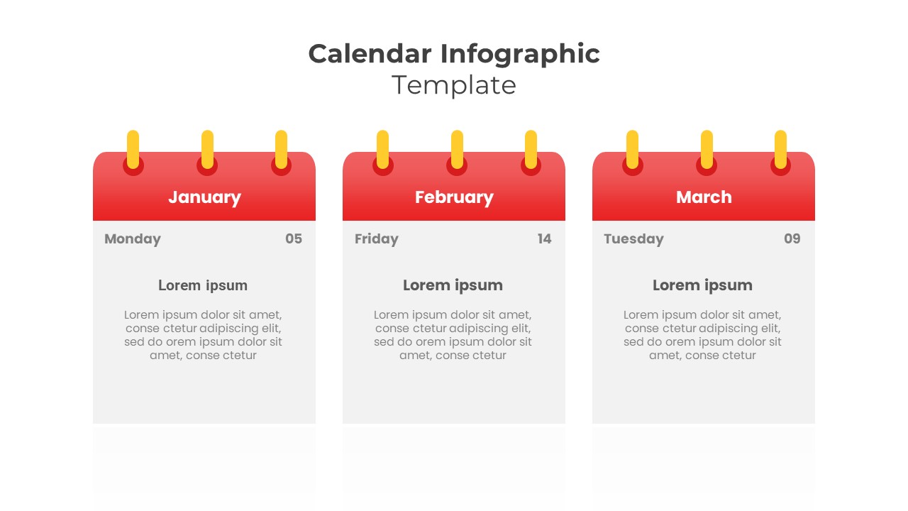 Calendar Infographic Template SlideBazaar