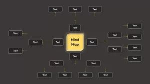 Embossed Mind Map Template Dark