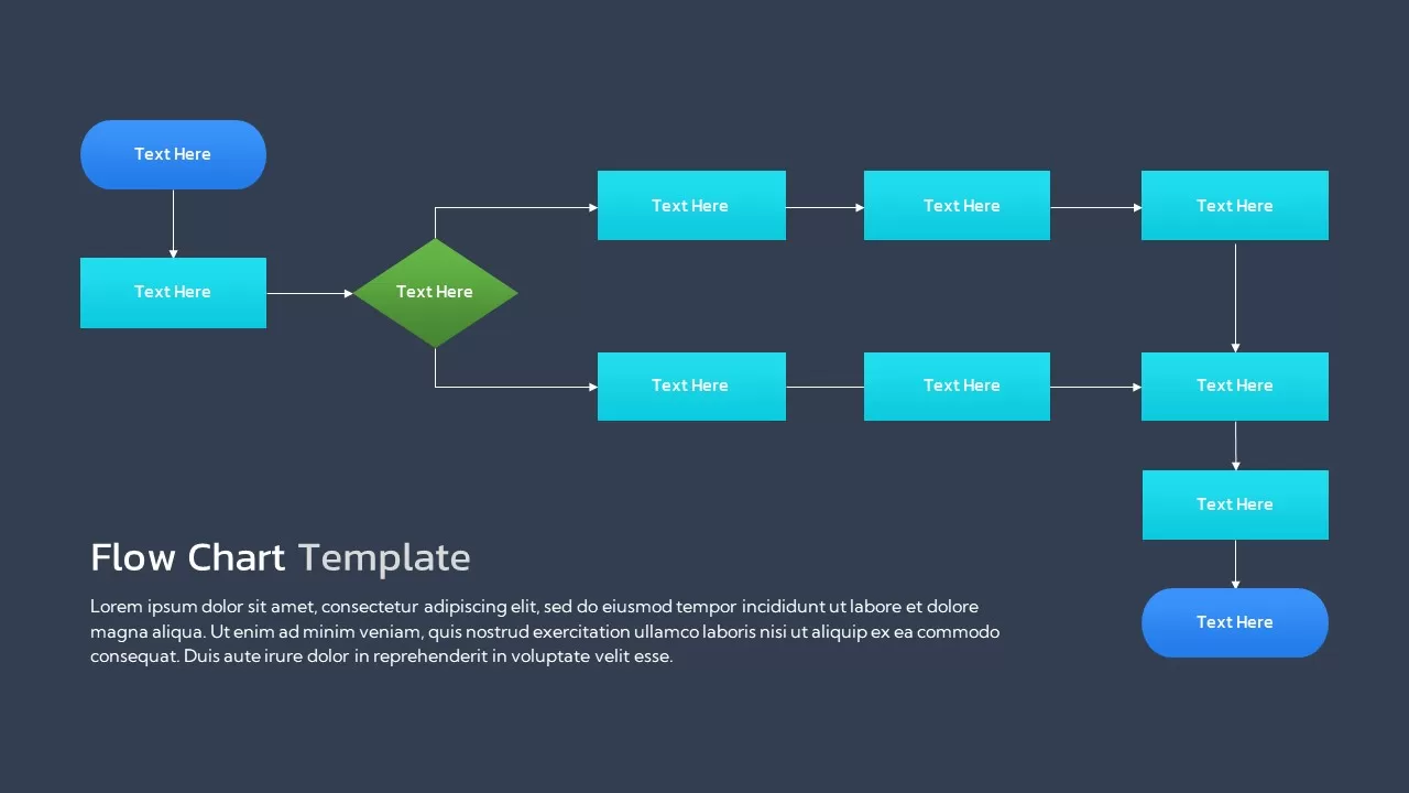 Flow Chart Infographics Dark