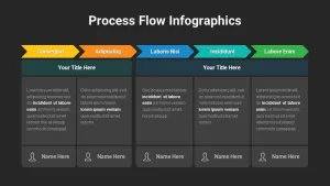 Free Process Flow Infographics Dark