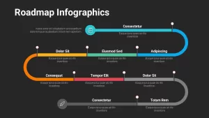 Free Roadmap Infographics Dark