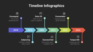 Free Timeline Infographics Dark