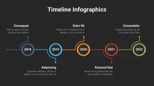 Free Timeline Infographics Template Dark