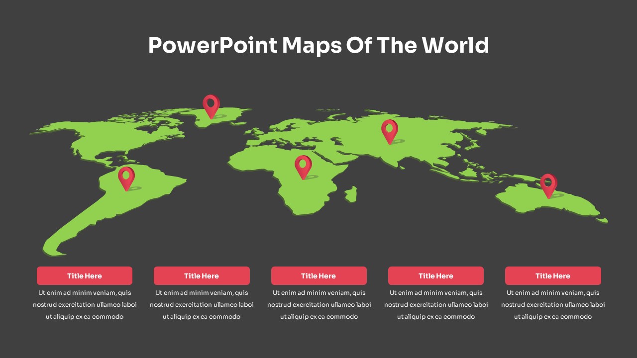 Editable World Map PowerPoint Template - SlideBazaar