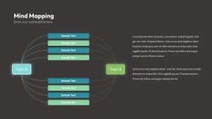 Mind Mapping Slide Template Dark