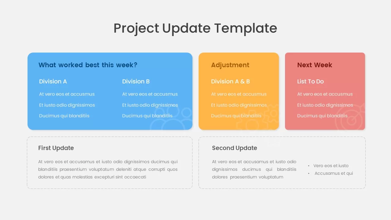 Project Update Slide Format