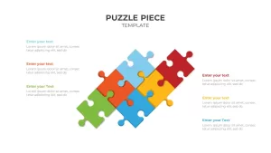 6 Step Puzzle Piece Presentation Template