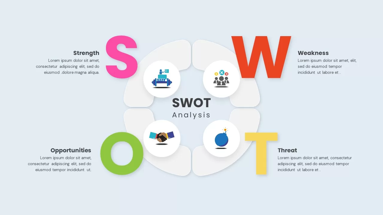 SWOT Analysis PowerPoint Infographics