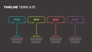 Timeline Infographics Dark