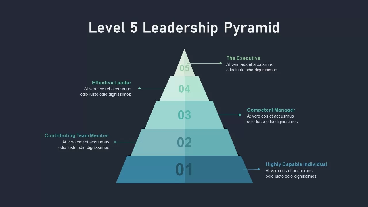 blank pyramid with 5 levels