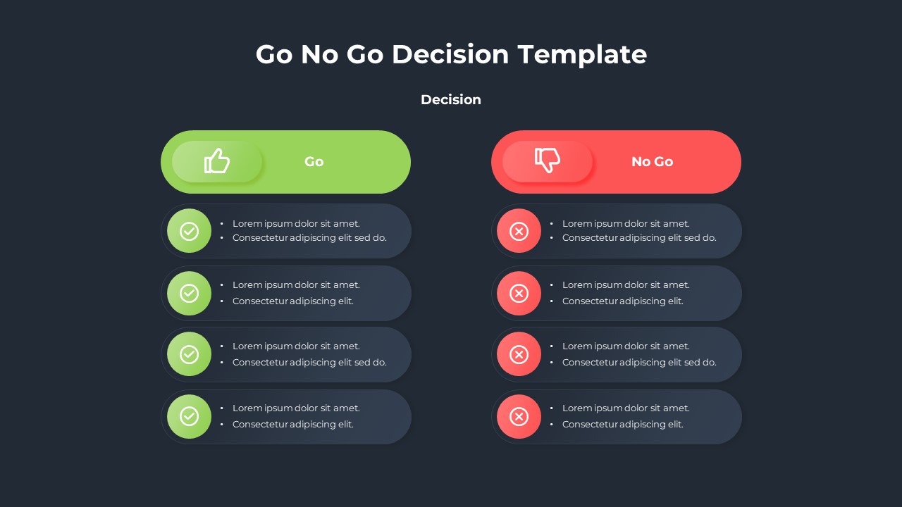 Go No Go Decision Template SlideBazaar