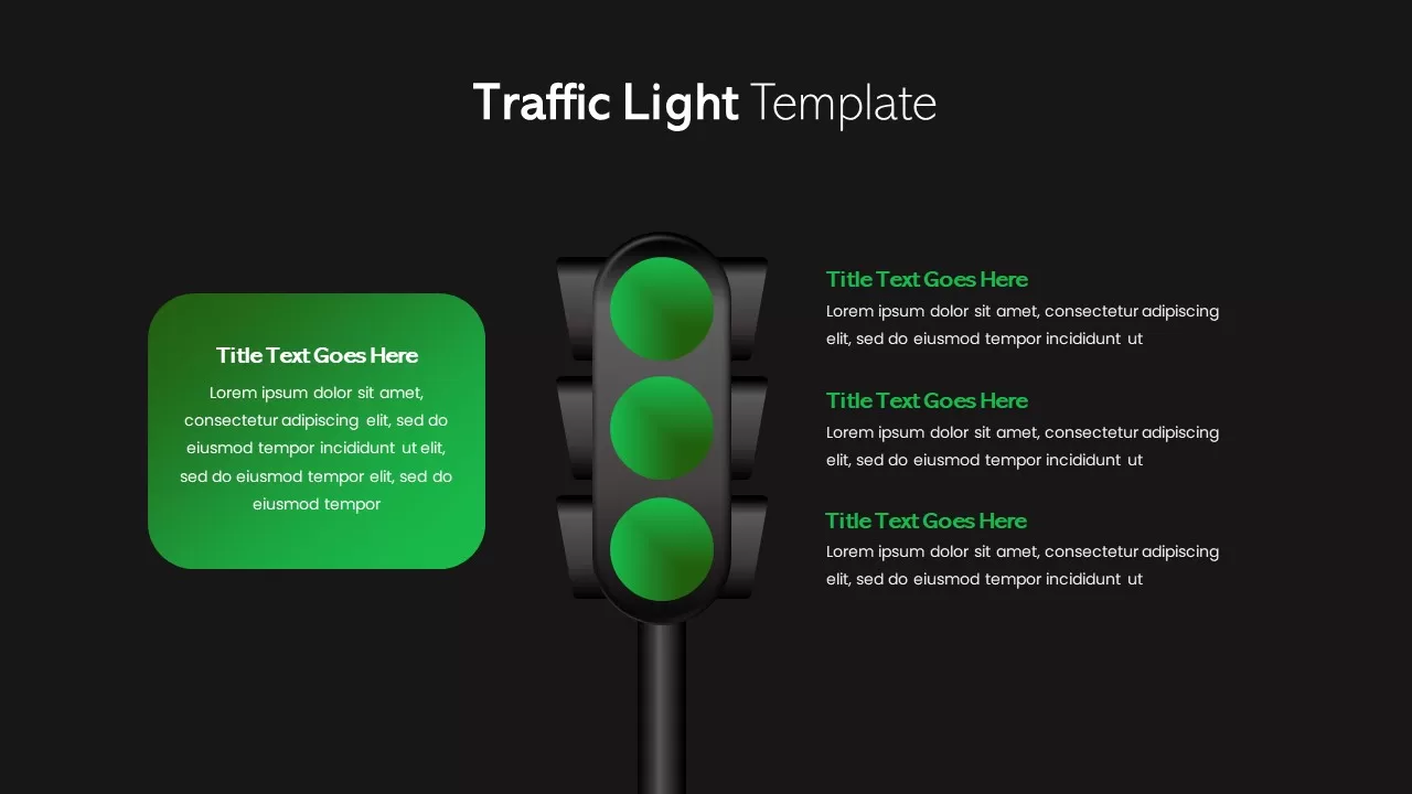 green traffic lights powerpoint template