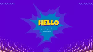 pop art hello template