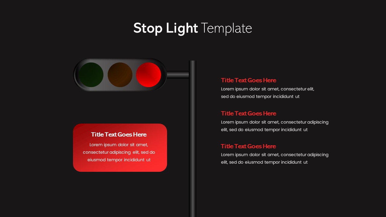 Traffic Lights Template SlideBazaar