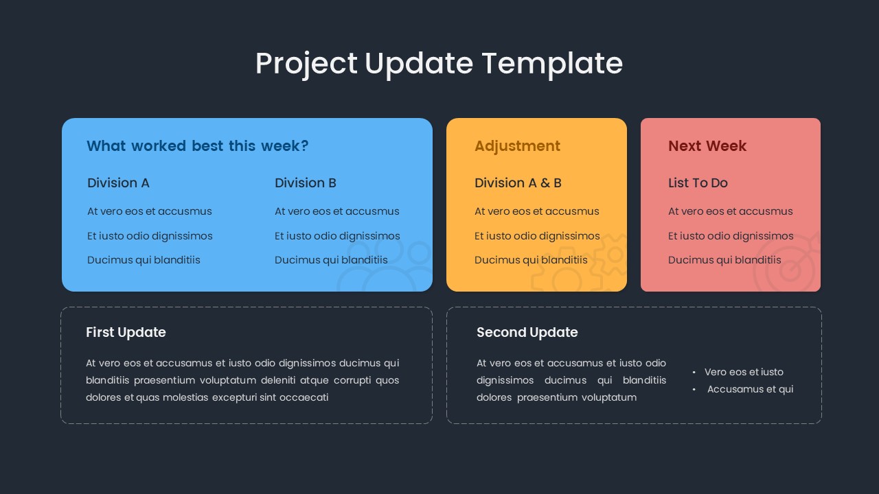 Project Update Slide Template SlideBazaar
