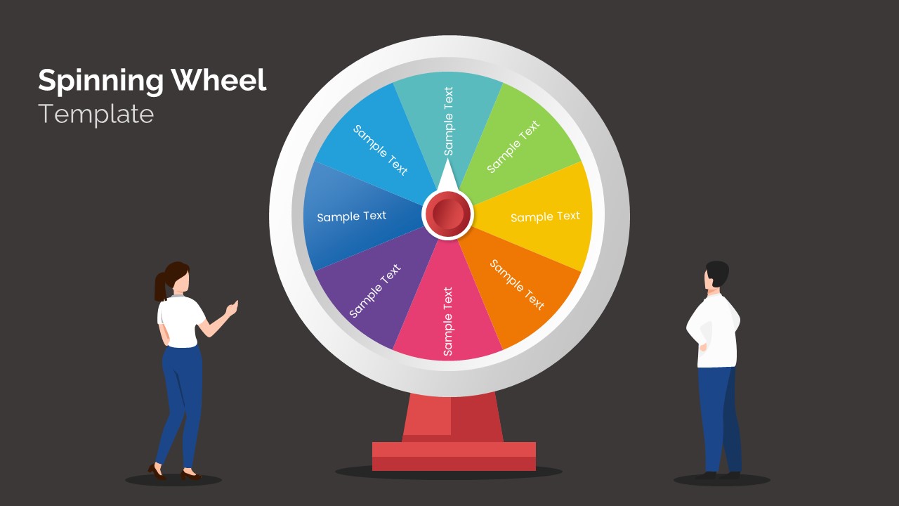 Spin the wheel! Free spinner PowerPoint template