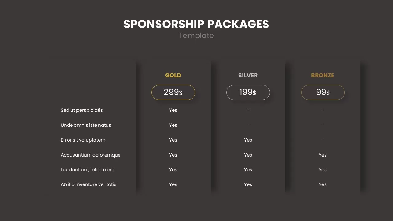 sponsorship packages