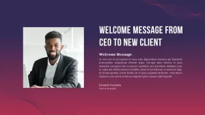 welcome message ceo