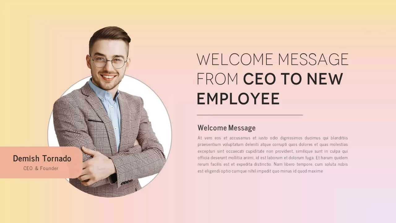 Our Ceo Message About Company Profile Ppt Google Slides - Ponasa