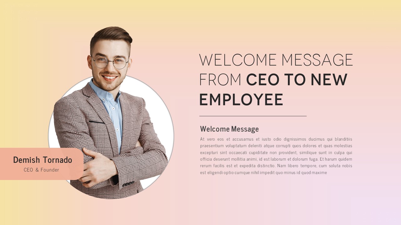 welcome new employee message