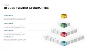 3D Pyramid PowerPoint Template with Cubes