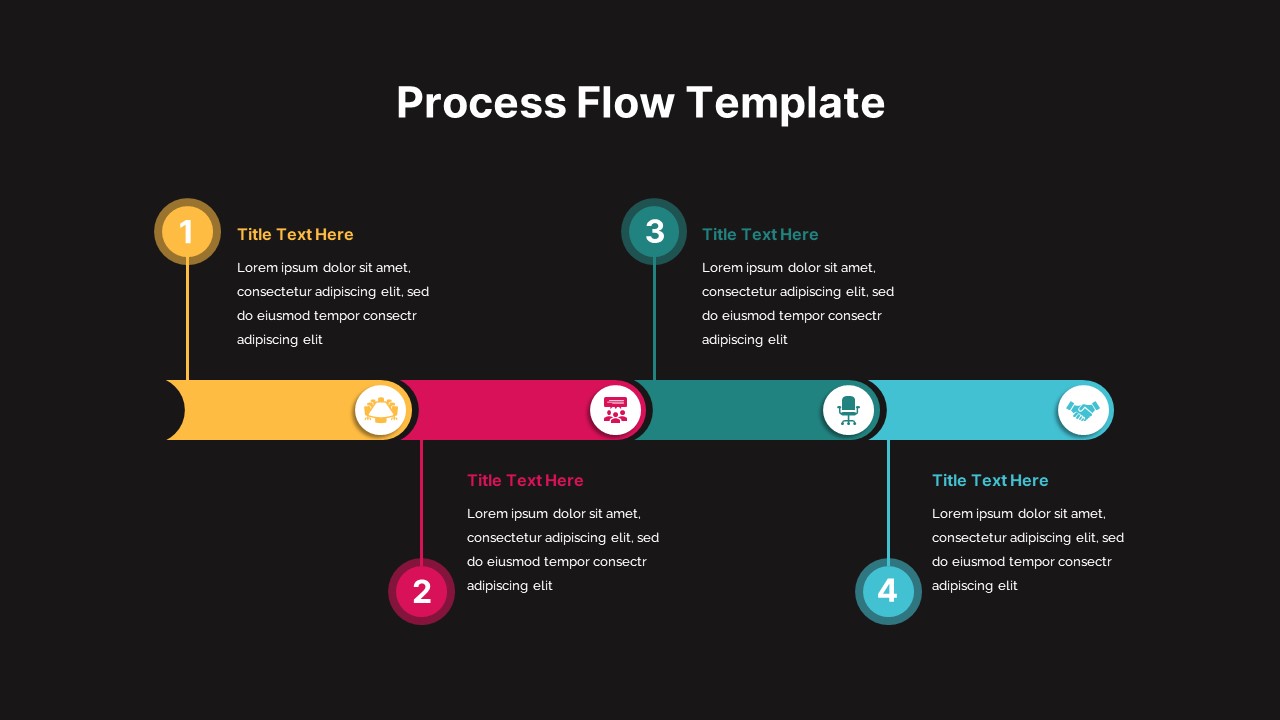 4 Stage Process Flow Template - SlideBazaar