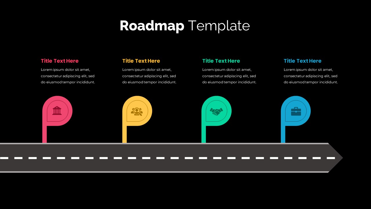 4 Stage Roadmap Infographics - SlideBazaar