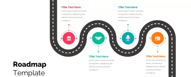 4 Stage Roadmap Infographics Template