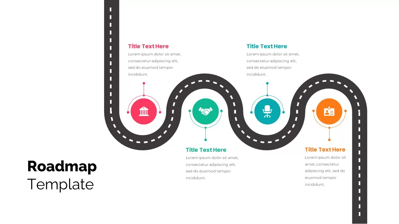 4 Stage Roadmap Infographics Template