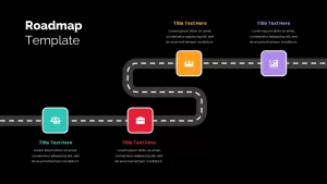 4 Stage Roadmap Template Dark