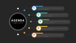 5 Stage Agenda Template Dark