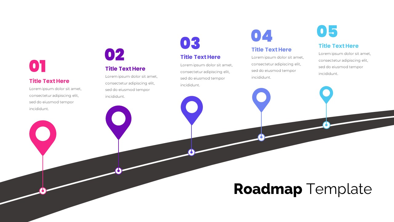 5 Stage Roadmap Template - SlideBazaar