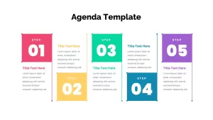 5 Step Agenda Slide Template for Presentations