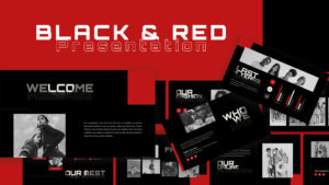Black and Red Theme PowerPoint Template