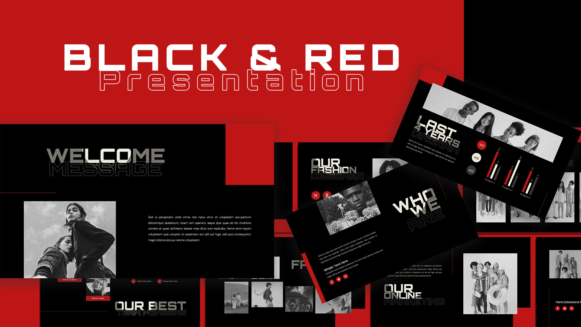 Black Red PowerPoint Template