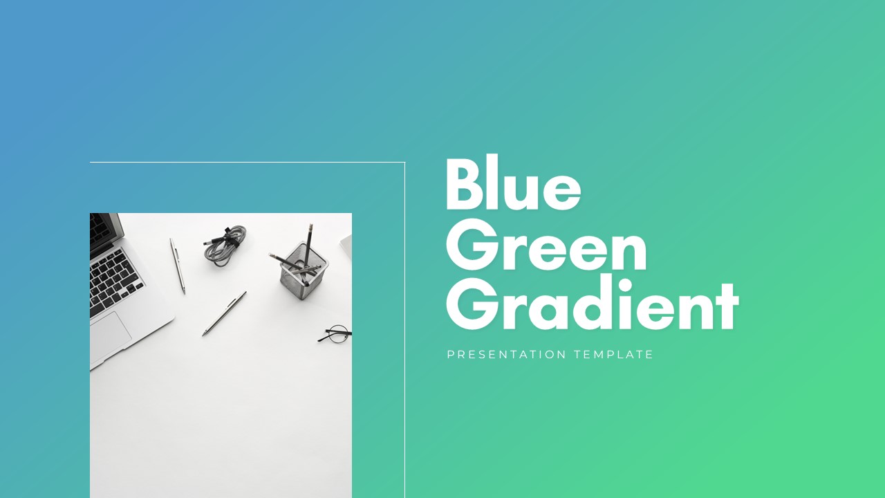 Blue And Green Presentation Template For Download