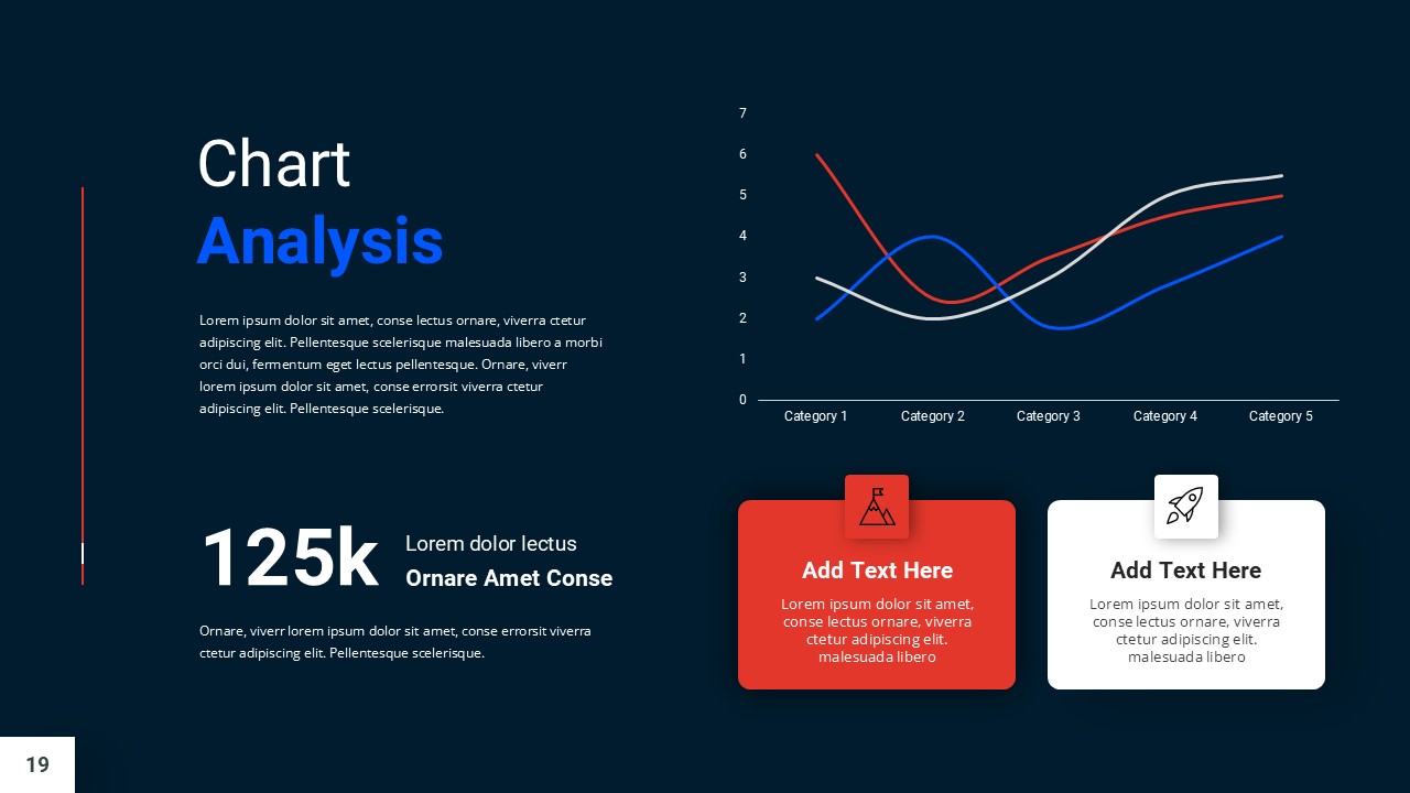 Blue and Red PowerPoint Presentation Template analysis slide