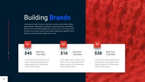 Blue and Red PowerPoint Presentation Template brands slide