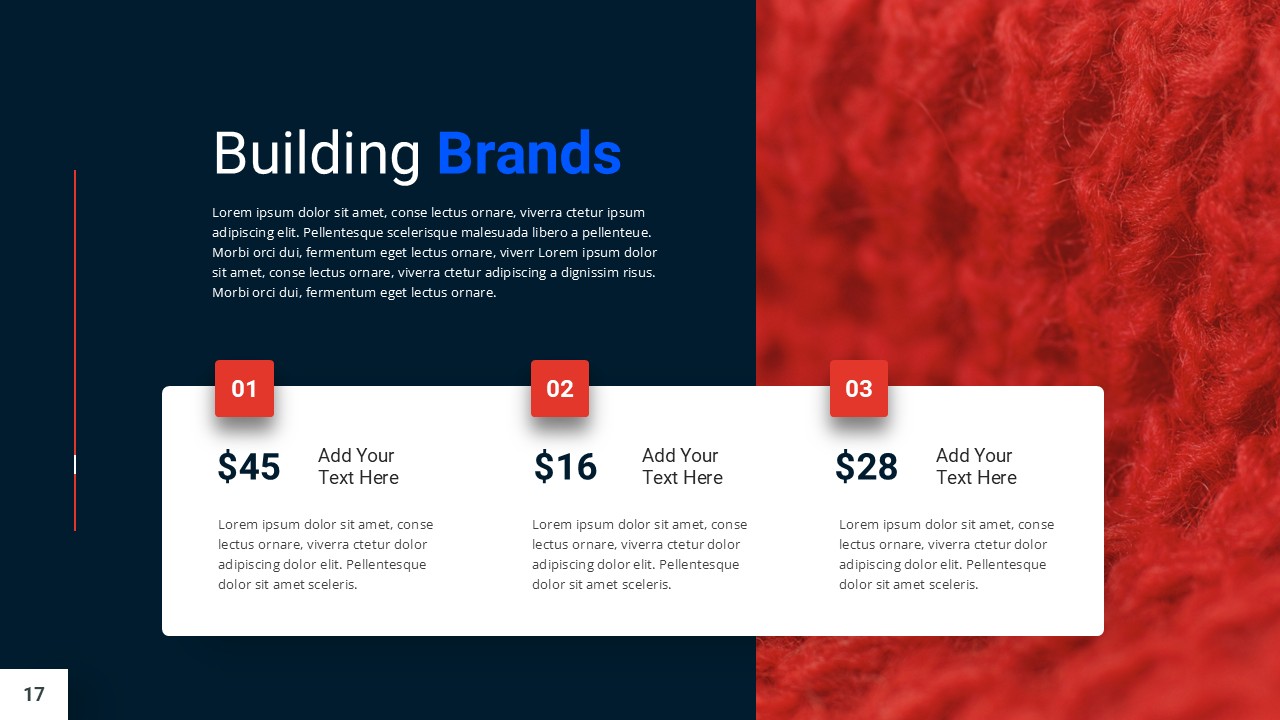 Blue and Red PowerPoint Presentation Template brands slide