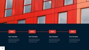 Blue and Red PowerPoint Presentation timeline Template