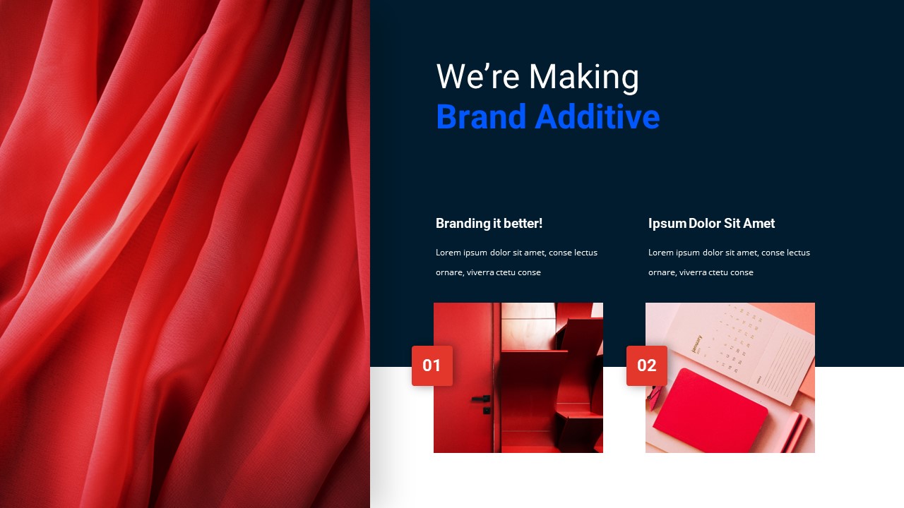 Blue and Red PowerPoint Template brand