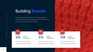 Blue and Red PowerPoint Template building brands