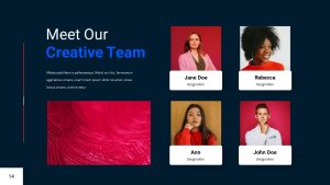 Blue and Red PowerPoint Template creative team