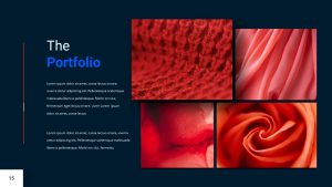 Blue and Red PowerPoint Template portfolio