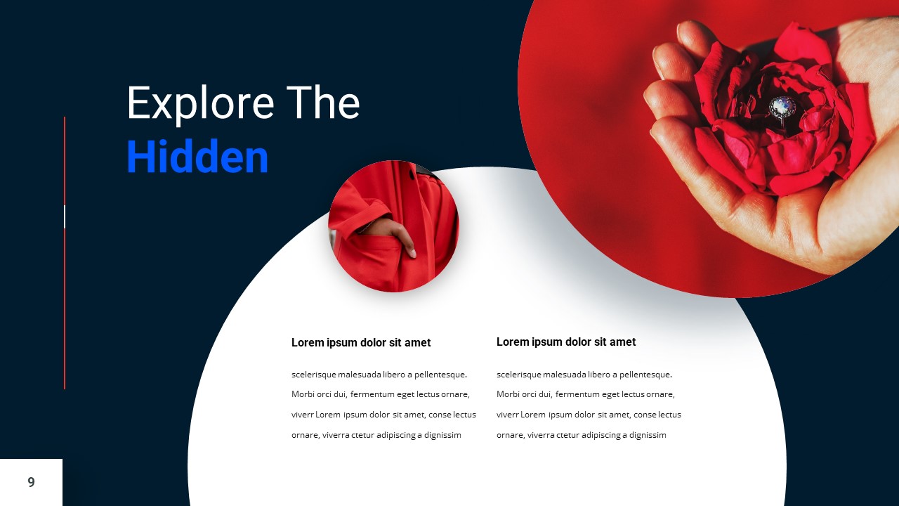 Blue and Red PowerPoint Template team