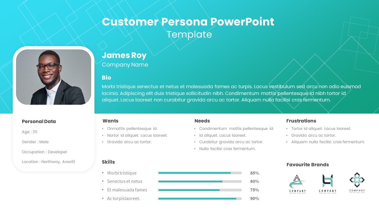 Customer Persona PowerPoint Template SlideBazaar