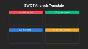 Free SWOT Analysis PPT Presentation Template Black