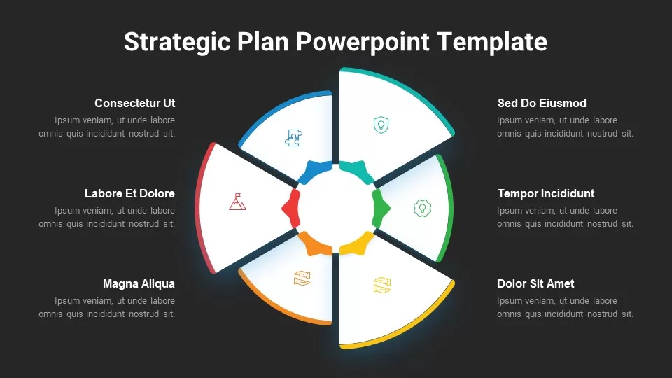 Free Strategic Plan Template for PowerPoint Dark